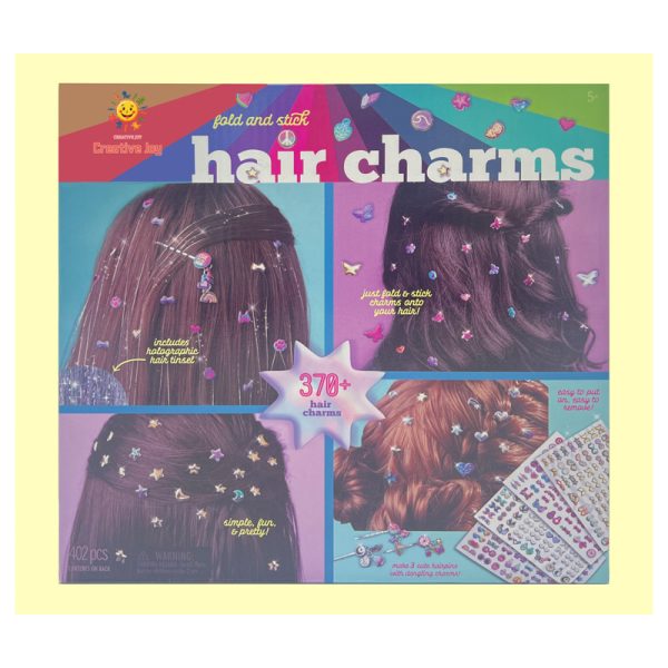Fold and stick hair charms