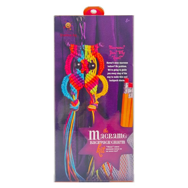 The macrame backpack charm